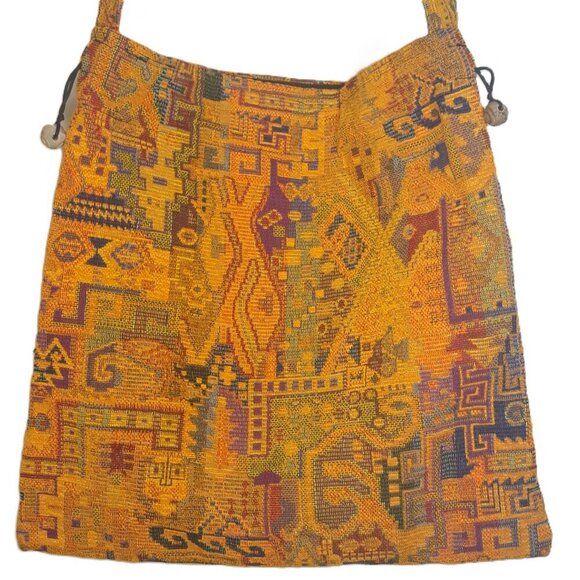 Anter Tassel Tapestry Hand Woven Crossbody Bag Boho Fabric Magic Carpet - Picture 8 of 10